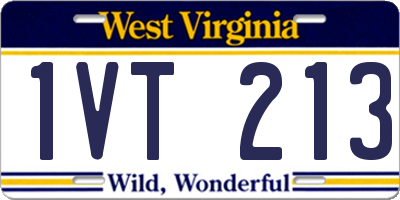 WV license plate 1VT213