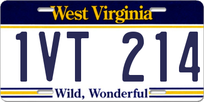 WV license plate 1VT214