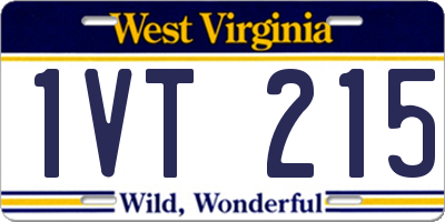 WV license plate 1VT215