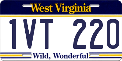 WV license plate 1VT220