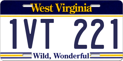 WV license plate 1VT221