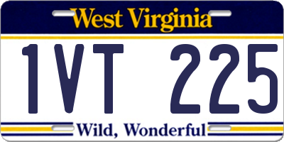 WV license plate 1VT225