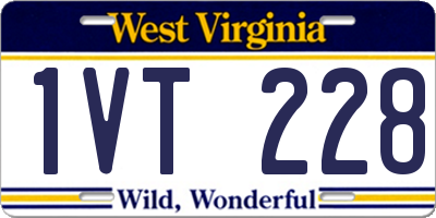WV license plate 1VT228