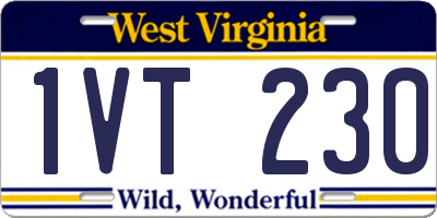 WV license plate 1VT230