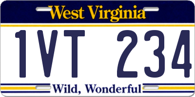 WV license plate 1VT234