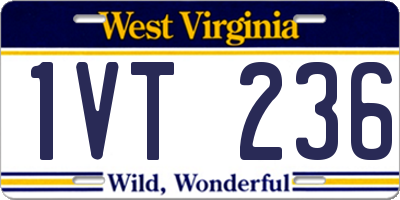 WV license plate 1VT236