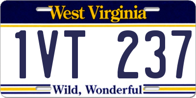 WV license plate 1VT237