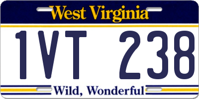 WV license plate 1VT238