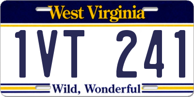 WV license plate 1VT241