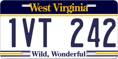 WV license plate 1VT242