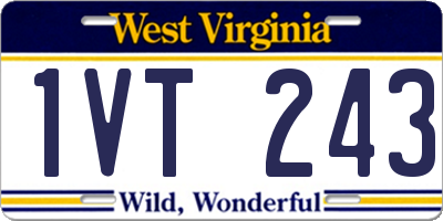 WV license plate 1VT243