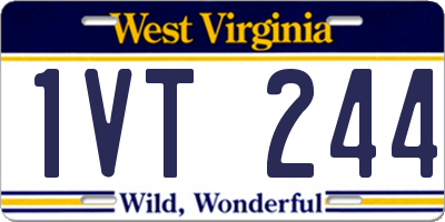 WV license plate 1VT244