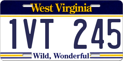 WV license plate 1VT245