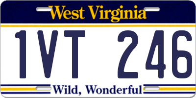 WV license plate 1VT246