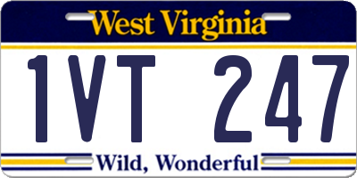 WV license plate 1VT247