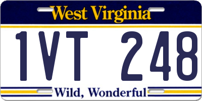 WV license plate 1VT248