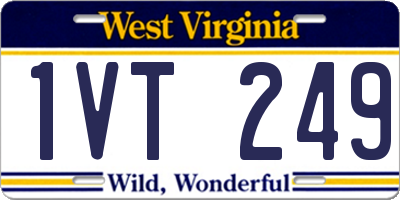 WV license plate 1VT249