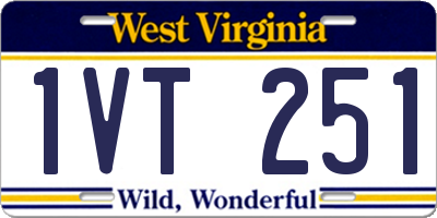 WV license plate 1VT251