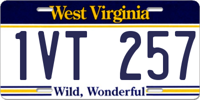 WV license plate 1VT257