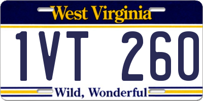 WV license plate 1VT260