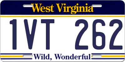 WV license plate 1VT262