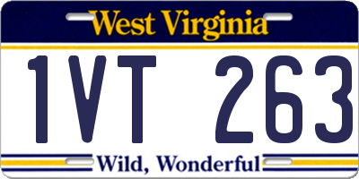 WV license plate 1VT263