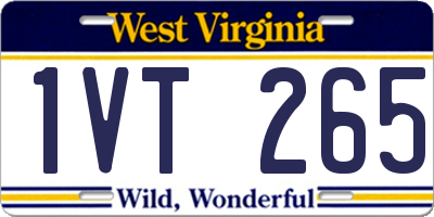 WV license plate 1VT265