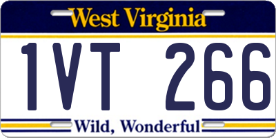 WV license plate 1VT266