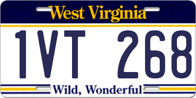 WV license plate 1VT268