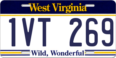 WV license plate 1VT269