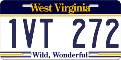 WV license plate 1VT272