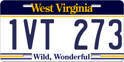 WV license plate 1VT273