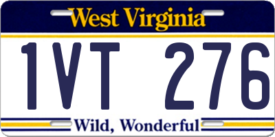 WV license plate 1VT276