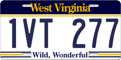 WV license plate 1VT277