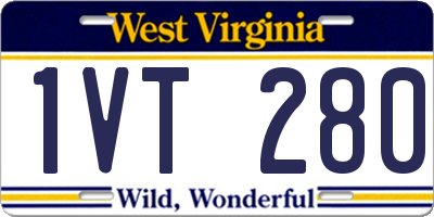 WV license plate 1VT280