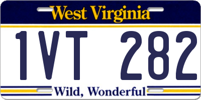 WV license plate 1VT282