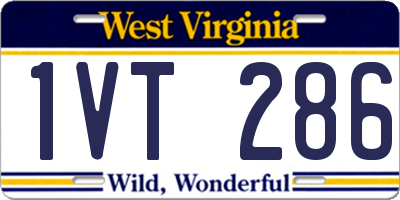 WV license plate 1VT286