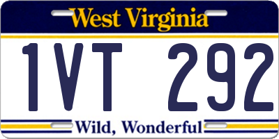 WV license plate 1VT292
