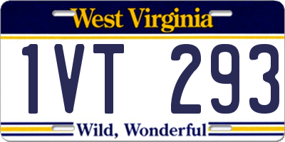 WV license plate 1VT293