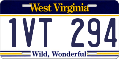 WV license plate 1VT294