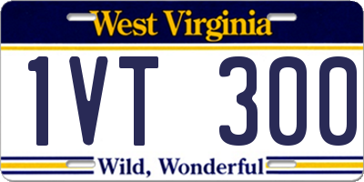 WV license plate 1VT300