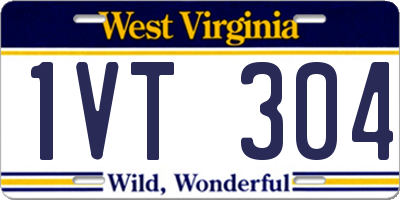 WV license plate 1VT304