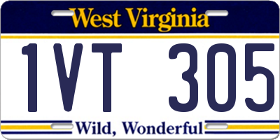 WV license plate 1VT305