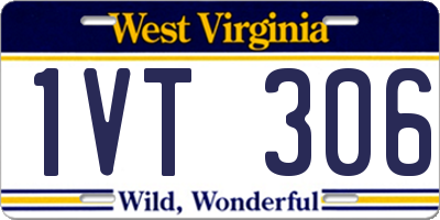 WV license plate 1VT306