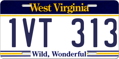 WV license plate 1VT313