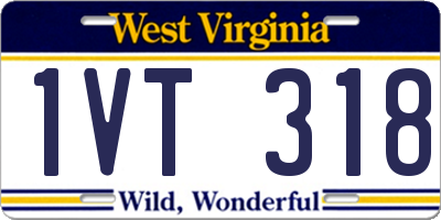 WV license plate 1VT318