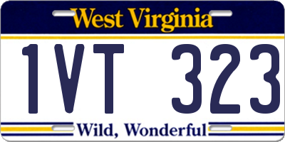 WV license plate 1VT323