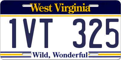 WV license plate 1VT325