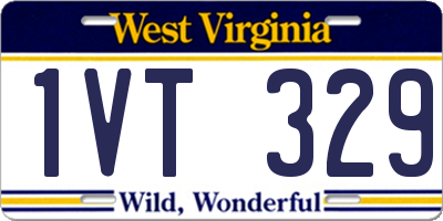 WV license plate 1VT329