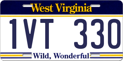 WV license plate 1VT330